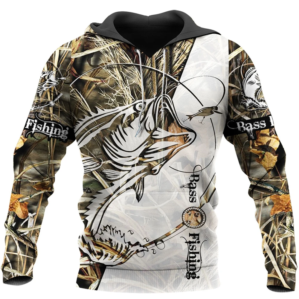 Hooded Sweatshirt Fashion Men Hoodie Carp Fishing 3D Printed Harajuku Sweatshirt