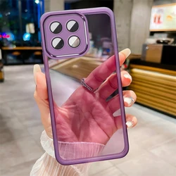 Transparent Soft Silicone TPU Phone Back Case with Full Lens Camera Protection for honor 400 smart (Purple)