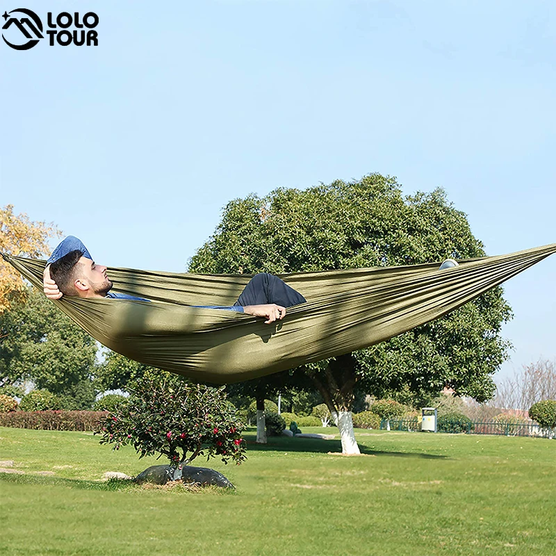 24 Color 2 People Portable Parachute Hammock Camping Survival Garden Flyknit Hunting Leisure