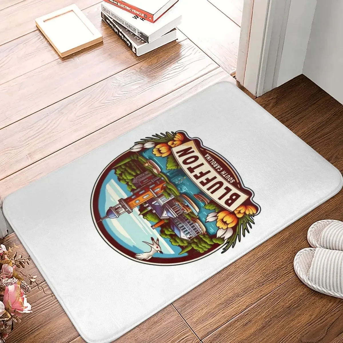 

Bluffton South Carolina Doormat Rug Carpet Mat Footpad Polyester Non-slip Dust-Proo Front Room Corridor Kitchen Bedroom Toilet