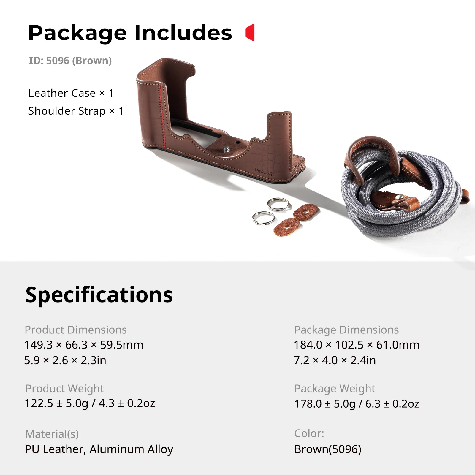 Z f Leather Case Kit for Nikon Z f with Shoulder Strap, Built-in Front Handle An