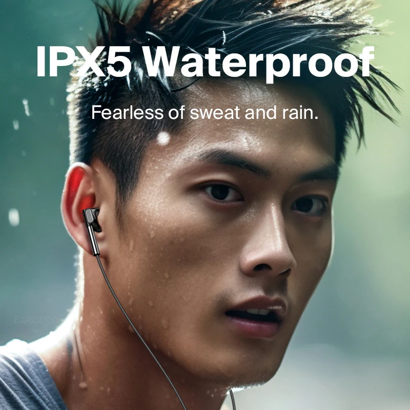 EARDECO 3.5mm/Type-C Wired Headphones Bass Hifi Wired Earphone Earbuds Sport Stereo Mobile Headset with Mic Earphone with Wire 6