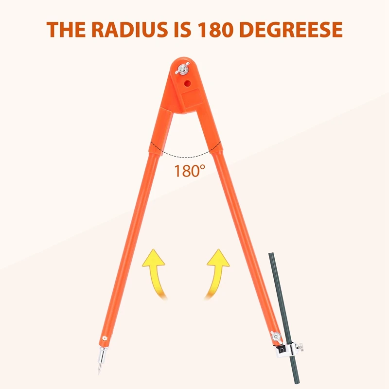 Carpenter Precision Lápis Bússolas, grande diâmetro, divisores ajustáveis, Marcação e Scribing Compass para Carpintaria