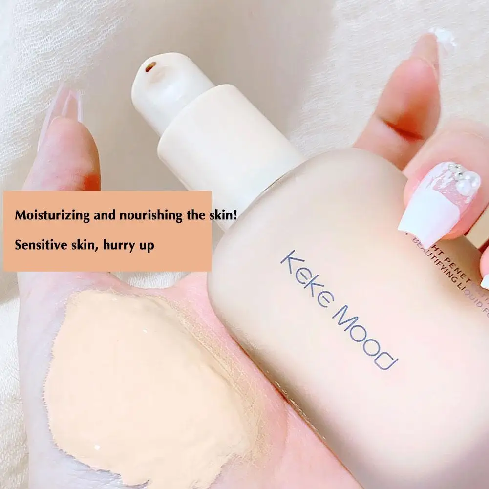 

Liquid Foundation 40ml Light Breathable Brighten Skin Oil Control Moisturizing Cosmetics Face Base Cream Cover Dark Circles