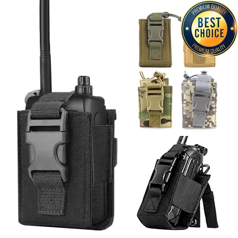 Tactical Nylon Walkie Talkie Pouch Holder for Outdoor Use