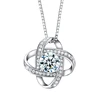 s925 Silver Eternal Heart Clover Spinning Diamonds Necklace European and American Jewellery for Mum, Girlfriend. 1