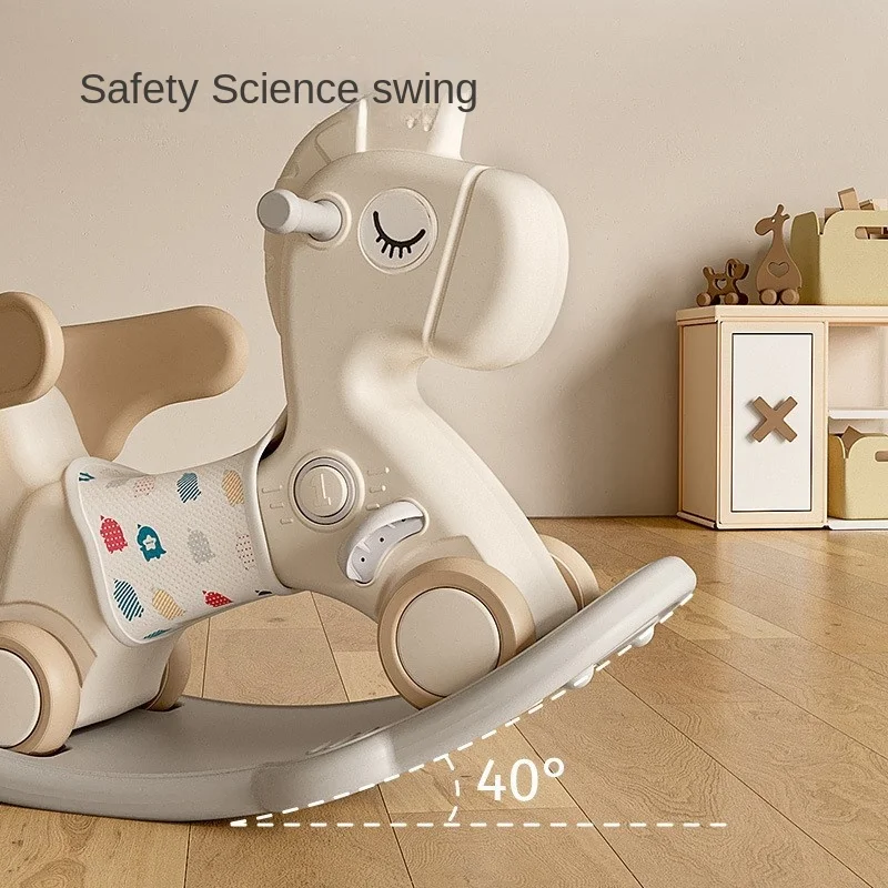 Baby Rocking Horse 2 In 1 Children's Rocking Horse Toys Yo-yo Home Fall Prevention