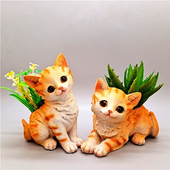 Cute Cat Flower Pot Mold 1
