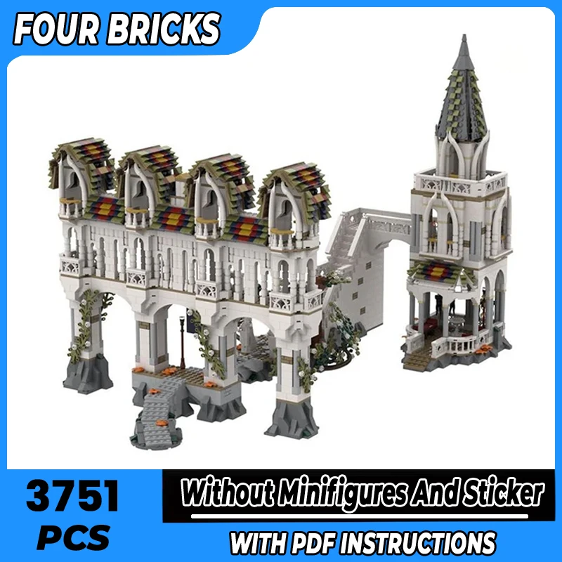 

Magical Rings Movie Model Moc Building Bricks Rivendell Gates Technology Modular Blocks Gifts Christmas Toys DIY Sets Assembly