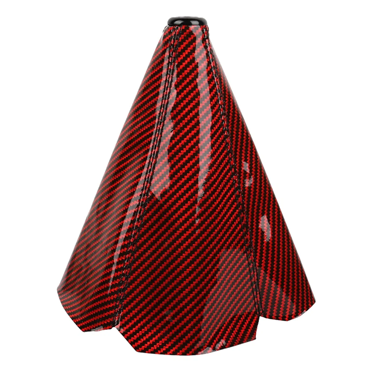 Carbon Fiber Red Shift Boot Stitch Cover For Gear Cover Shifter Shift Knob MT