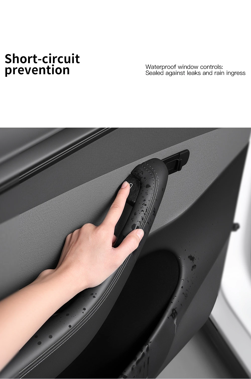 For Tesla New Model 3 Y Juniper Highland Car Open Door Button Stickers Armrest W