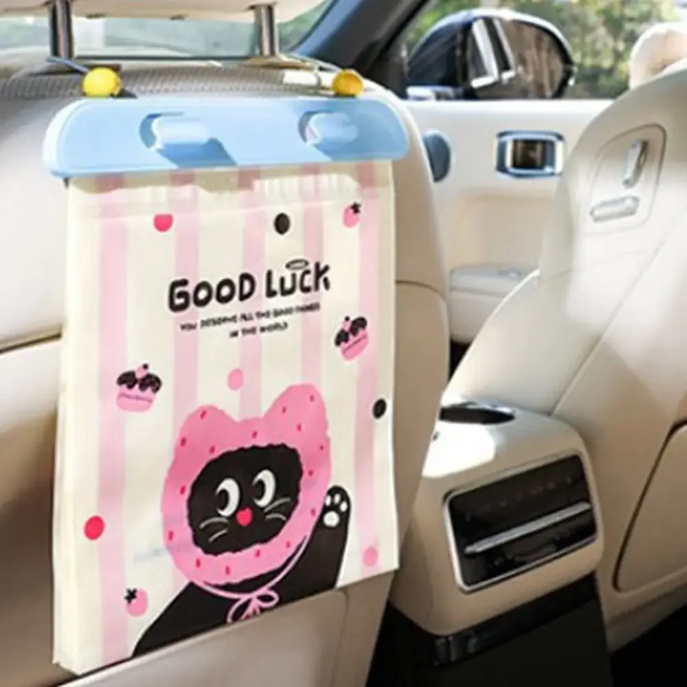 Portable Reusable Car Hanging Trash Bag with Adhesive Mount - Vehicle Interior Storage Case for Organizing