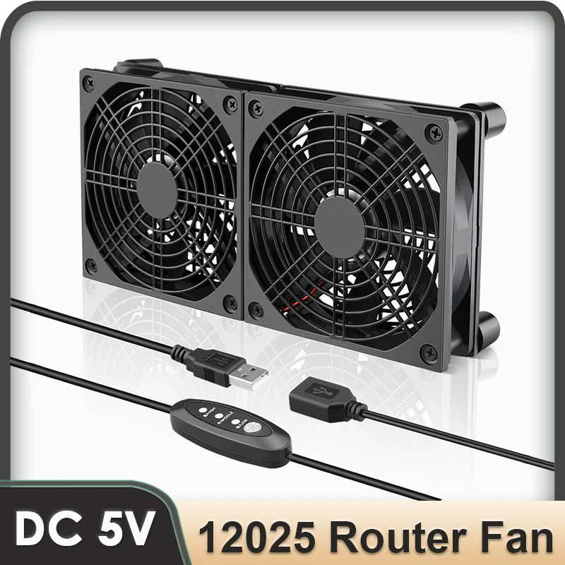 Gdstime-tv Box Cooler com Dupla Bola Usb dc 5v 80 mm 92 mm com Controlador e Rede de Proteção Ventilador de Refrigeração Desktop 120 mm 140 mm Diy