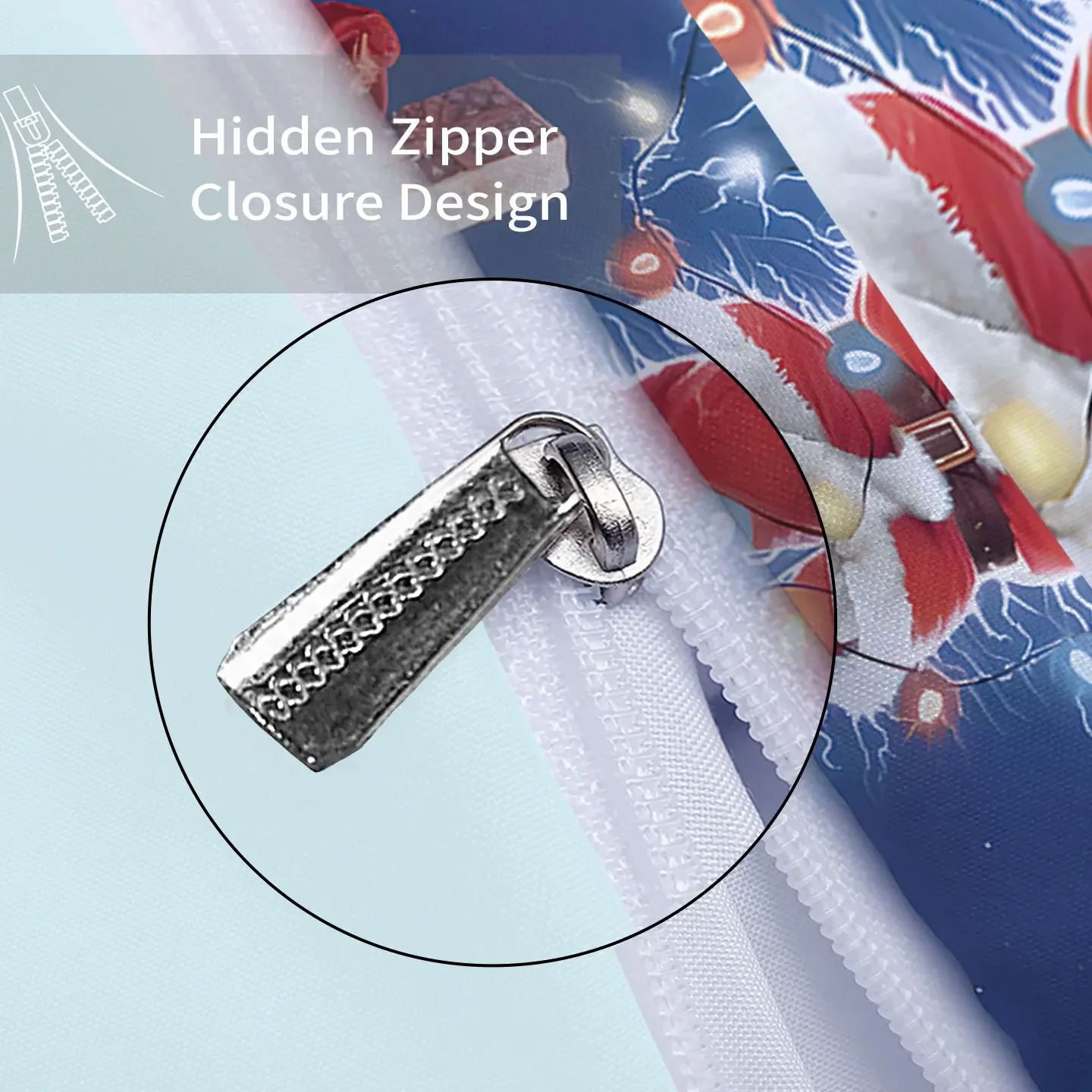 3pcs funny Christmas splicing Prin Coreless quilt Set Multi Size Bedroom Dormitory Soft  Comfortable Machine Washable