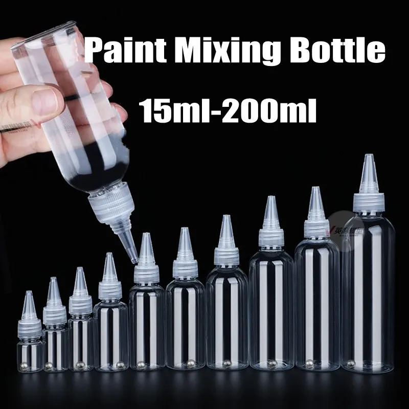 2pcslot15ml200mlModelPaintMixingBottlewithSteelBall