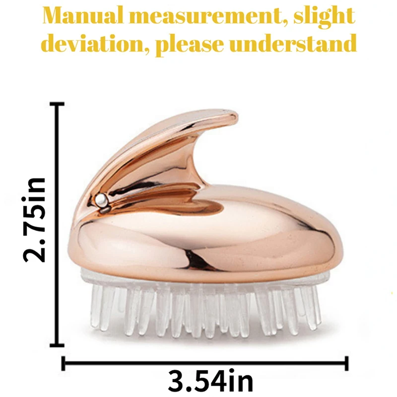 Massaggiatore rilassante per cuoio capelluto, spazzola per doccia in silicone dai denti morbidi, compagno di shampoo per il lavaggio dei capelli - immagine 6