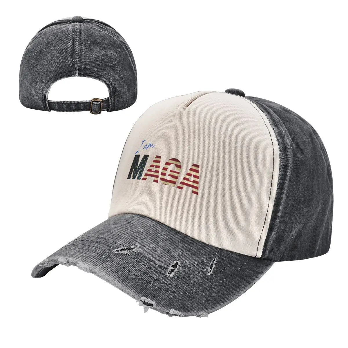

Unisex Fashion I Am MAGA Washed Baseball Caps