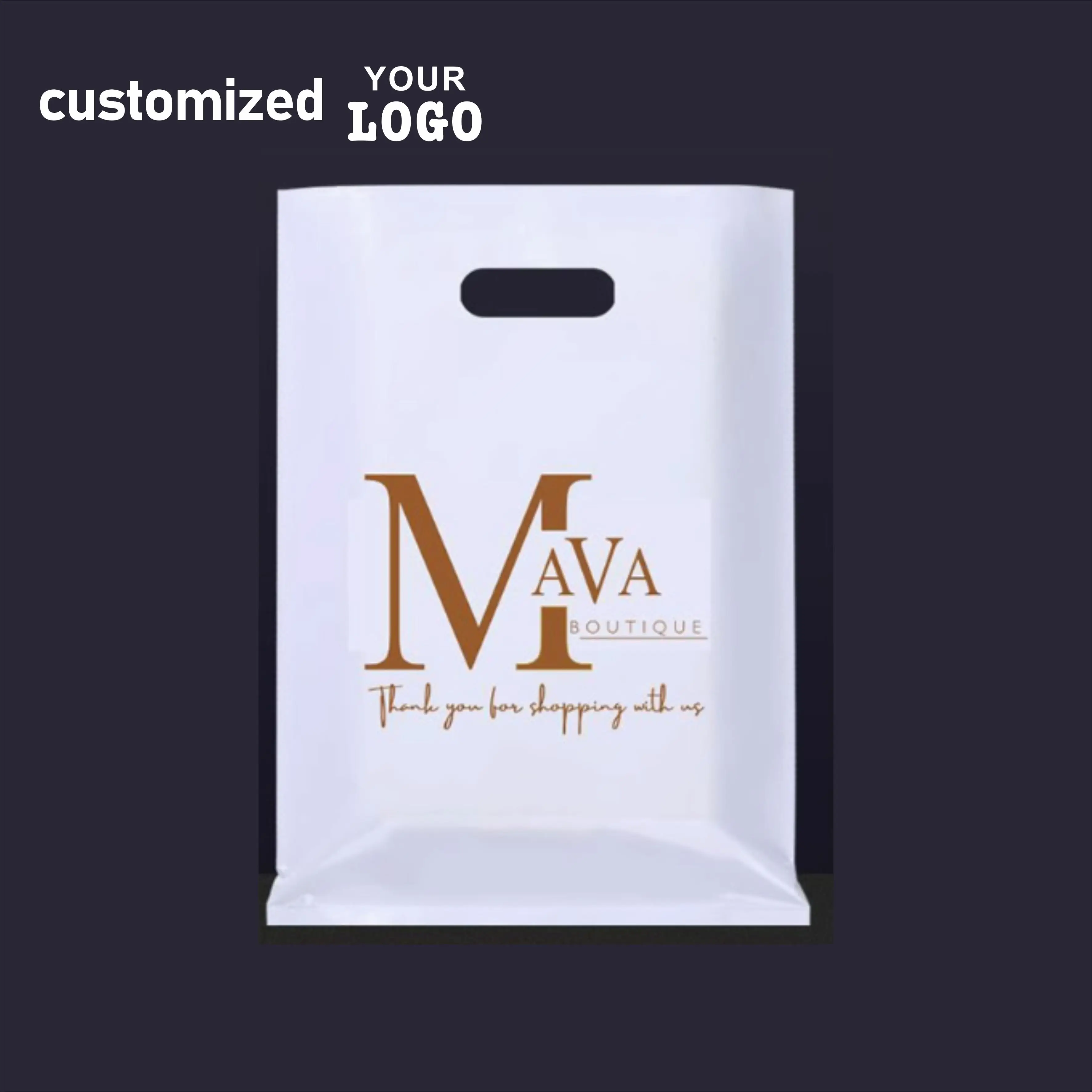 Factory Custom Printing Logo Design LDPE/HDPE Handheld Plastic