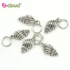 50Pcs Sliver Color Dreadlocks Beads Hair Braid Rings Clips DIY Braiding Metal Cuffs Jewelry Pendants Hair Decoration Accessories 5
