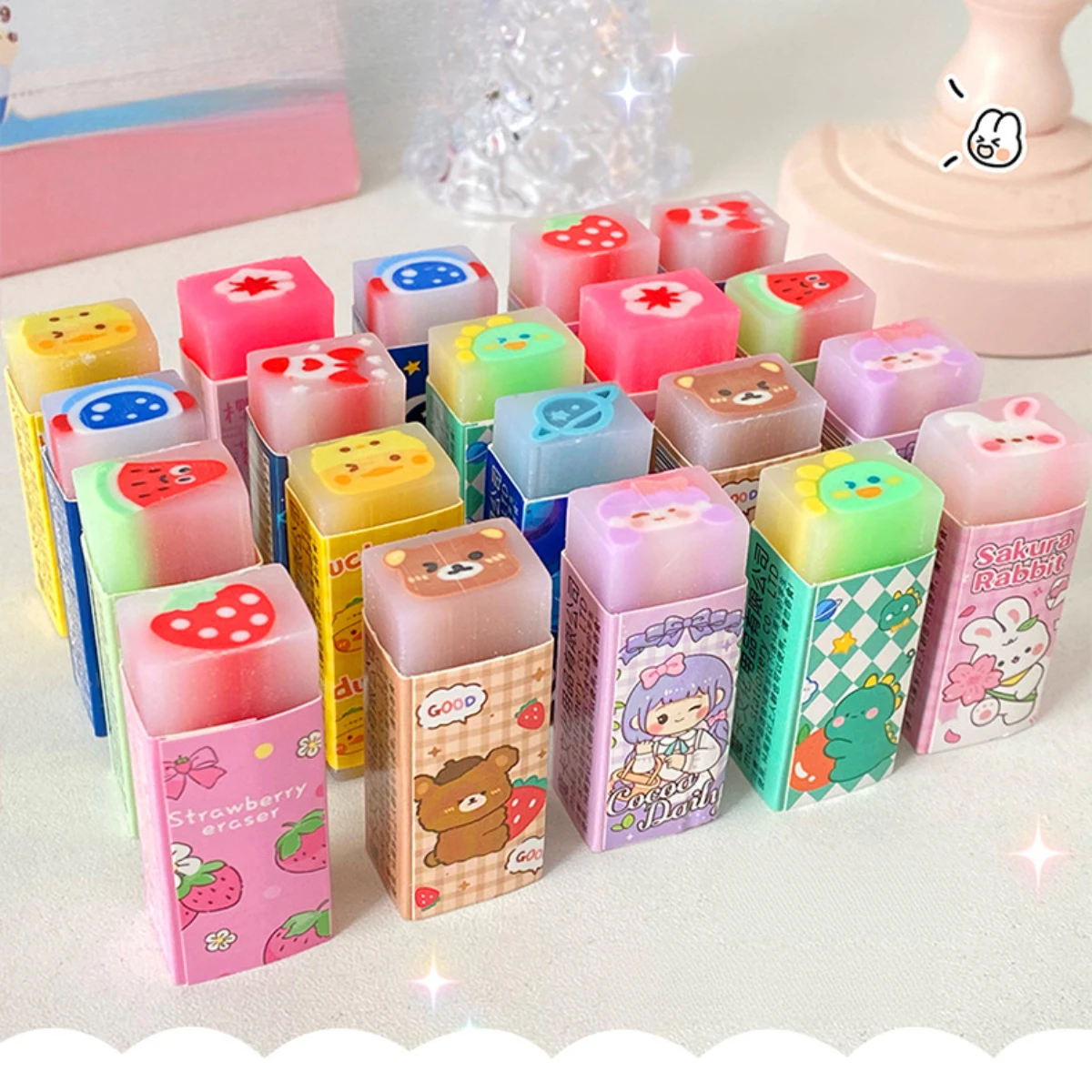10PCS Erasers, special for students, free of lint erasers, drawing and sketching erasers - 5