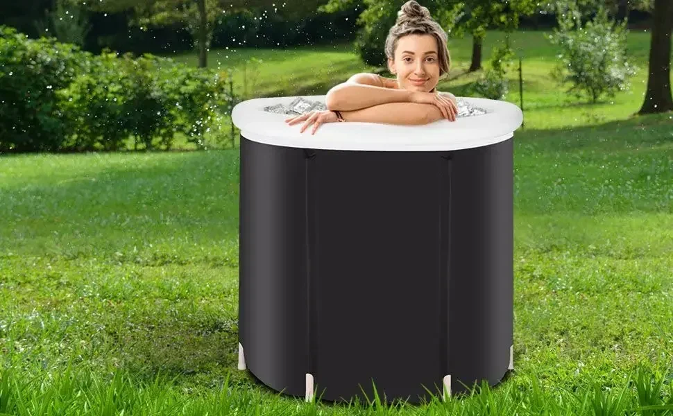 Foldable Adult Tub, Athlete Fitness/Recovery Ice Tub, Long-lasting Insulated Ice Adult Spa Soaking Bucket