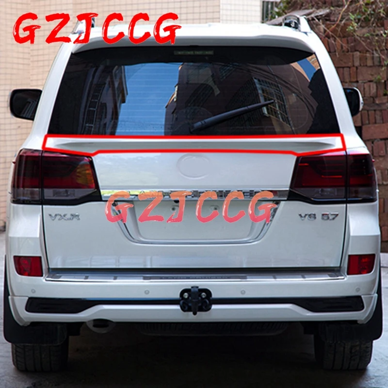 

For Toyota Land Cruiser LC200 2008-2012 ABS Plastic Unpainted Primer Color Rear Trunk Wing Rear Spoiler Car Accessories