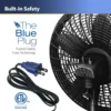 NEW Oscillating Cyclone Pedestal Fan, Adjustable Height, Timer, Remote Control, 3 Speeds, for Bedroom, Living Room Home Office 5