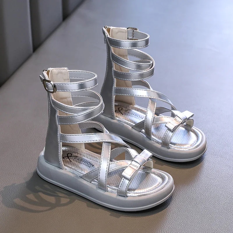 Kids Summer Gladiator Sandals Thick Bottom Woven School Shoes