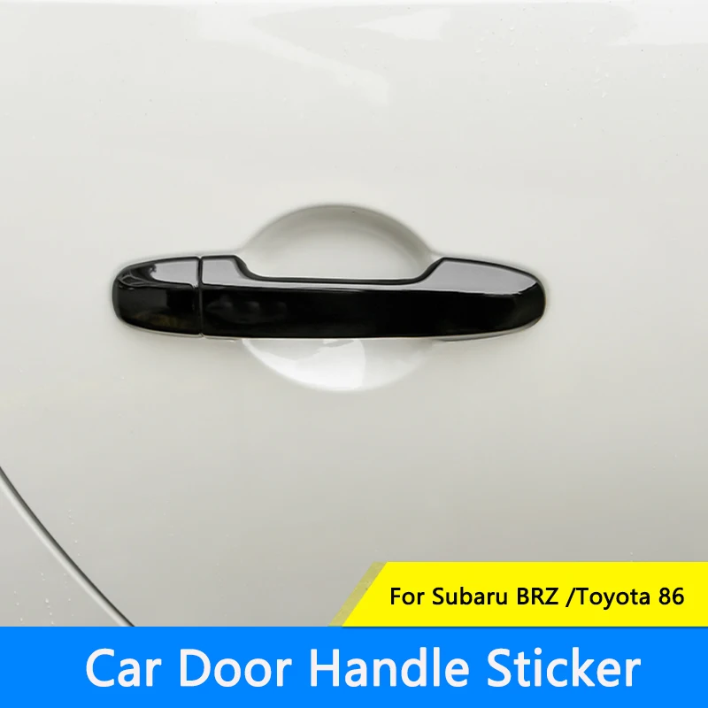 

QHCP Car Carbon Fiber Pattern Door Handle Stickers Modified Decorative Paste For Subaru BRZ/Toyota 86 Auto Exterior Accessories
