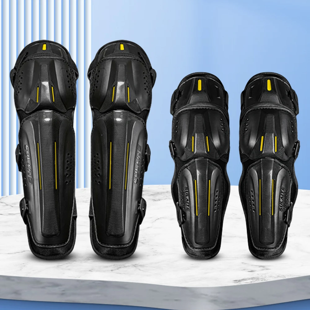 오토바이 무릎 보호대 팔꿈치 보호대 조절 가능한 무릎 보호대 남성용 오토바이 장비 세트