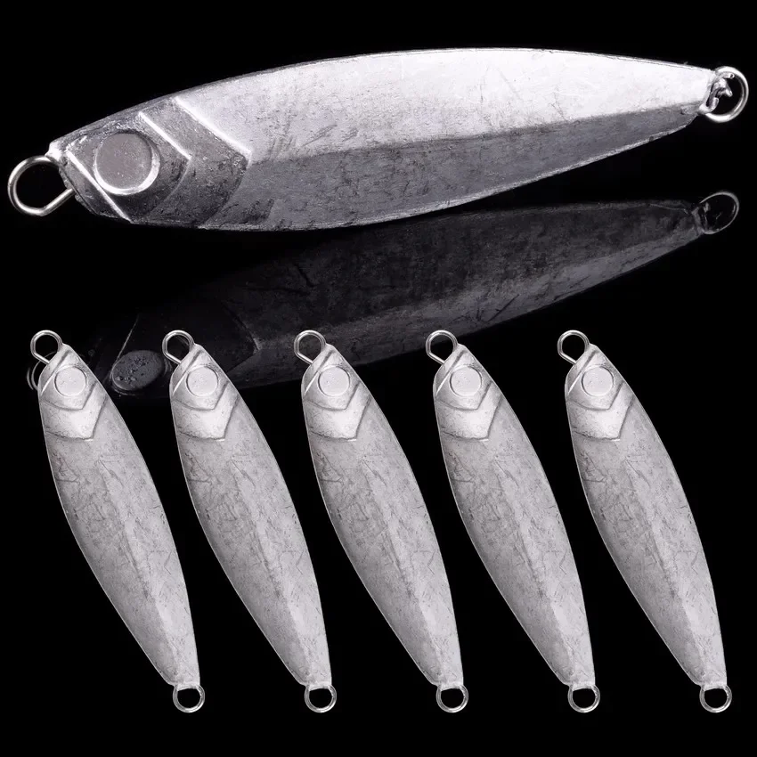 

20Pcs 7-30g Transparent Body Unpainted Shore Casting Jigging lure Shore Casting Spoon Saltwater Fishing lure Bit Artificial Bait