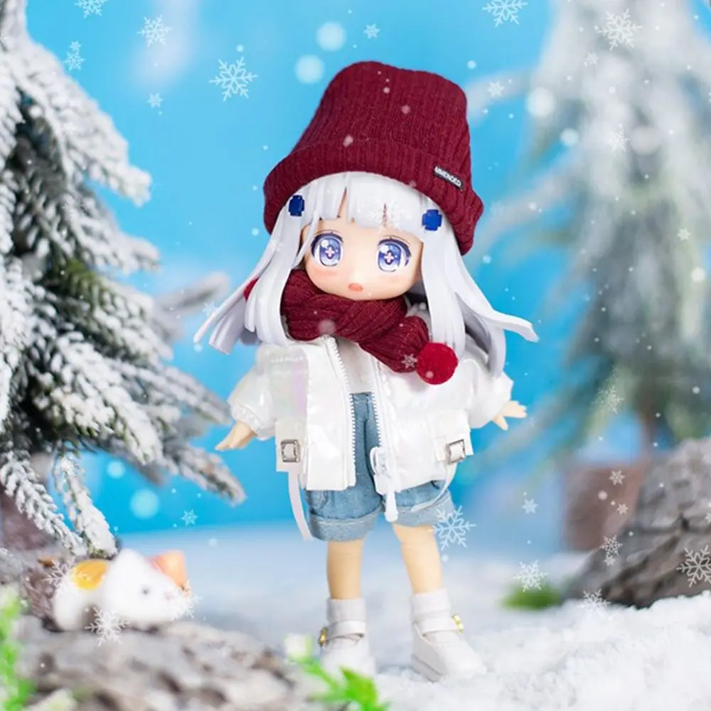 12-16cm ob11 Puppen mütze Mode Strick mütze einfache warme Schädel Mützen solide Herbst Winter Mütze für Obitsu11 Puppen Accessoires – Detail 10