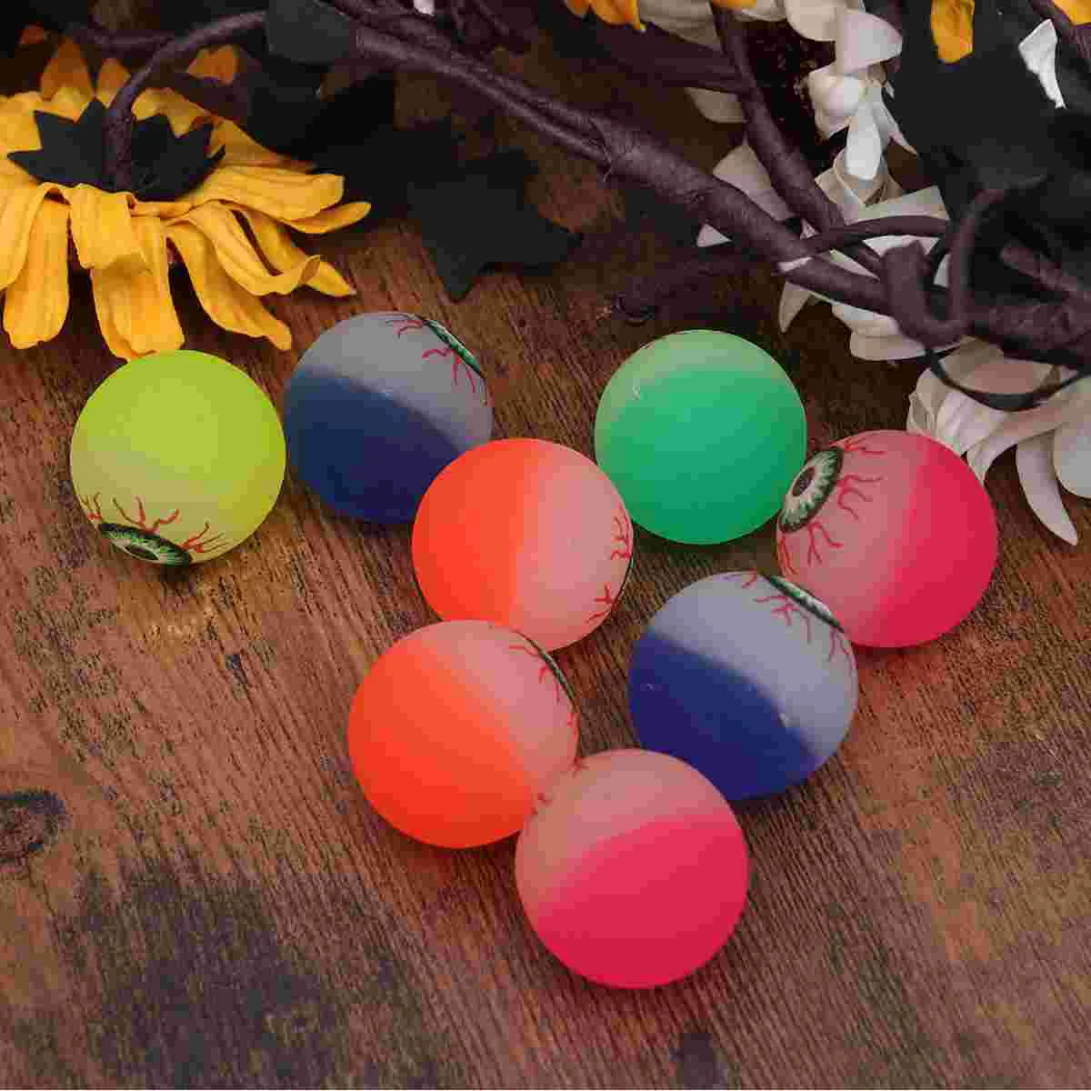 

24 Pcs Rubber Ball Halloween Toys Childrens Kids for Games Childs Bouncing Children’s