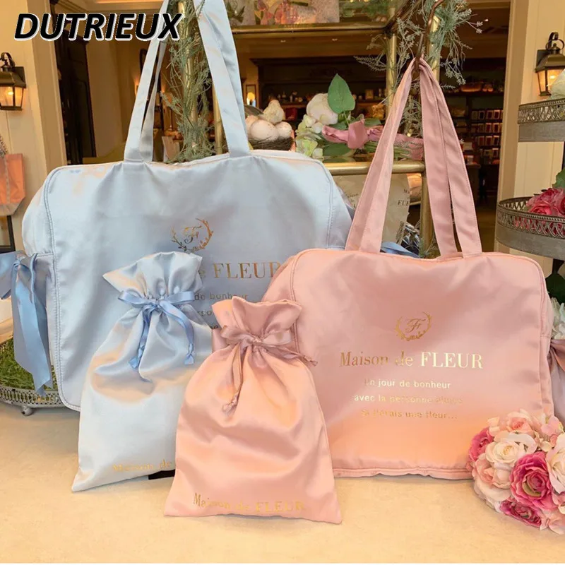 fashion-japanese-style-fashion-bag-female-sweet-cute-satin-ladies-handbags-bow-travel-workout-yoga-pending-ballet-women's-bags