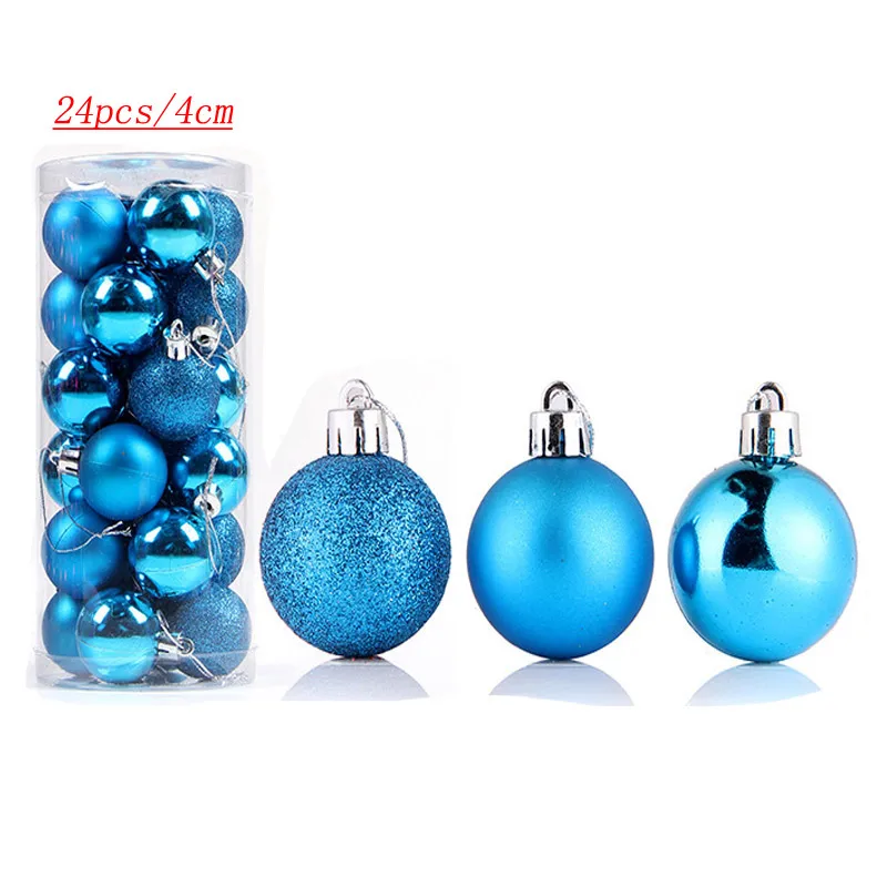 thumbnail image 1 of 1box 4-6cm 6/12/24pcs christmas balls christmas tree decorations for home 2023 christmas balls Ornament home xmas new year 2024, 1 of 5