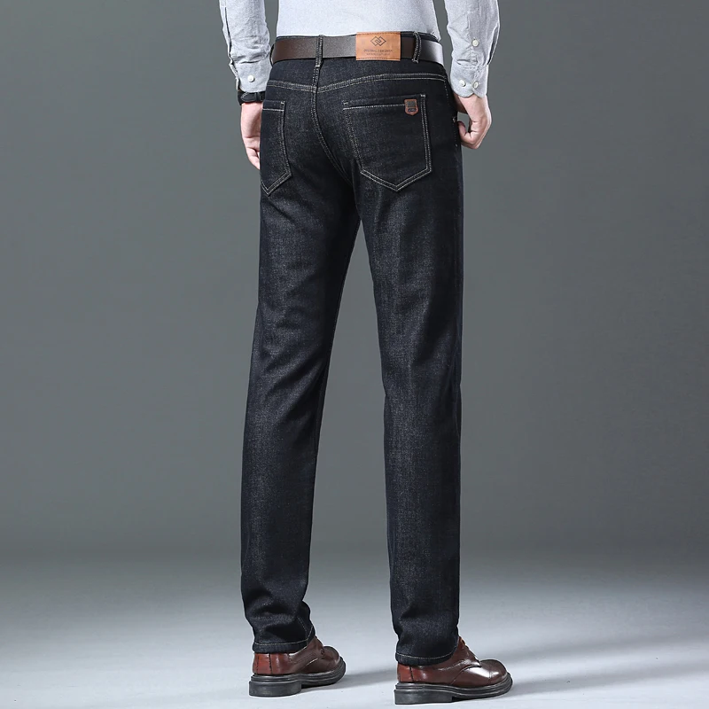 Pantalones Rectos Pantalones De Mezclilla Termicos Pantalones