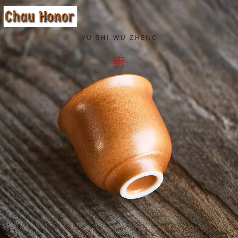 2pc/set Antique Musical Instruments Ceramic Teacup Chinese Sheng Small Mug Large Master Cup Dunhuang Wall Painting Teaware 90ml