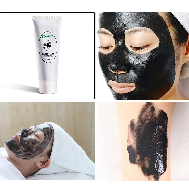 Facial Carbon Laser Cream Black Doll Gel Charcoal Powder Whitening Laser Carbon Gel Shrink Pores Oil Control Special Nano Toner face cream