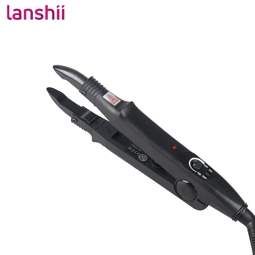 Lanshii K 팁 헤어 익스텐션 퓨전 도구 ? 케라틴 열 커넥터, 내구성이 뛰어나고 전문 스타일리스트에게 사용하기 쉽습니다.