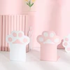 1 Pair Metal Desktop Bookends Support Cartoon Paw Book Ends Book Stopper Non-Skid For Shelves Office Home Library 1