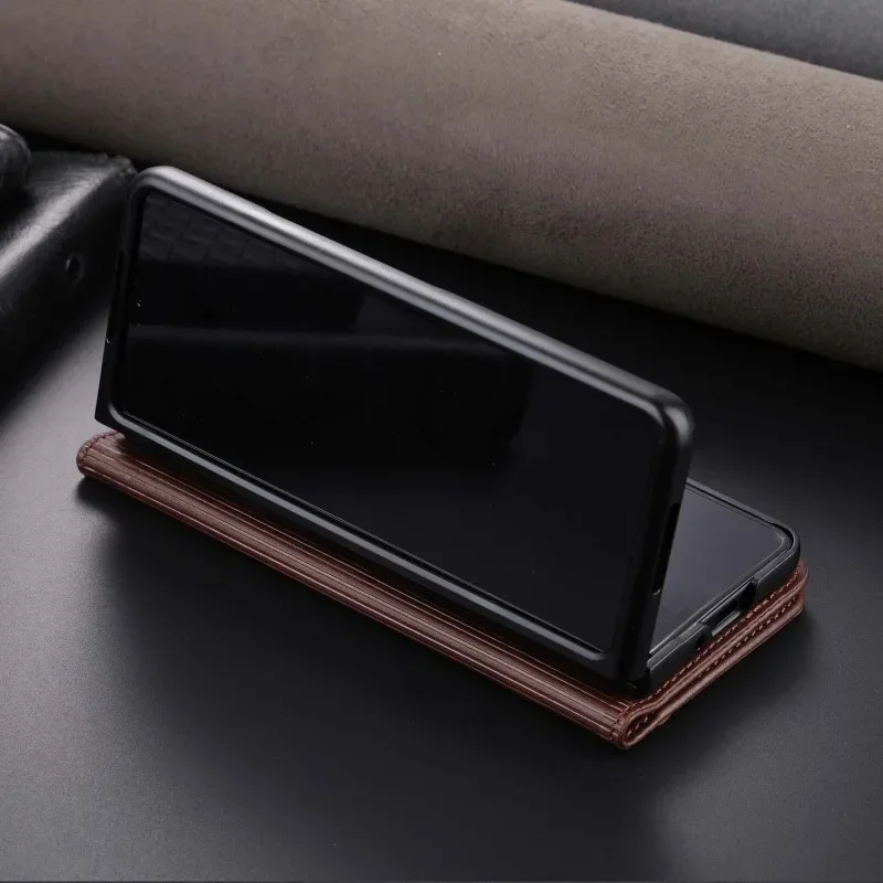 Versatile Leather Wallet Phone Case with Card Holder, Kickstand, and Shockproof Protection