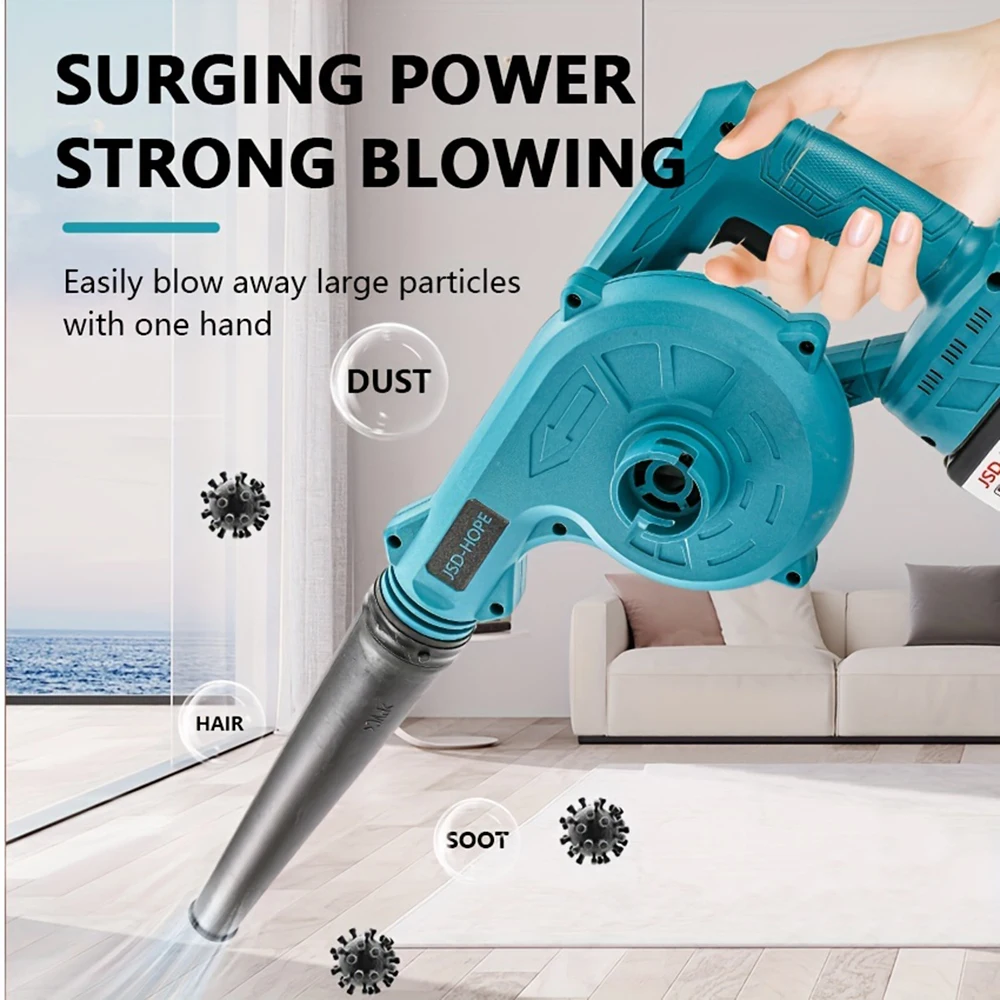 Rechargeable hair dryer Lithium electric blower High power industrial small car dust blowing dust blowing snow dust collector 3