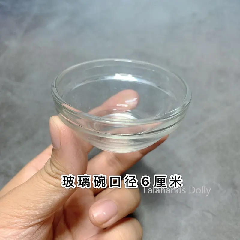 1:12 Dollhouse Mini Glass Bowl/Plate Miniature Food Play Scene Decoration Model Dollhouse Kitchen Furniture Accessories doll house toys,dollhouse furniture set