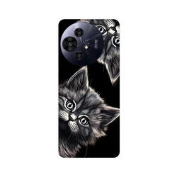 Black TPU Soft Silicone Cute Cat Phone Protective Back Cover for TCL 60 XE Nxtpaper 5G (12)