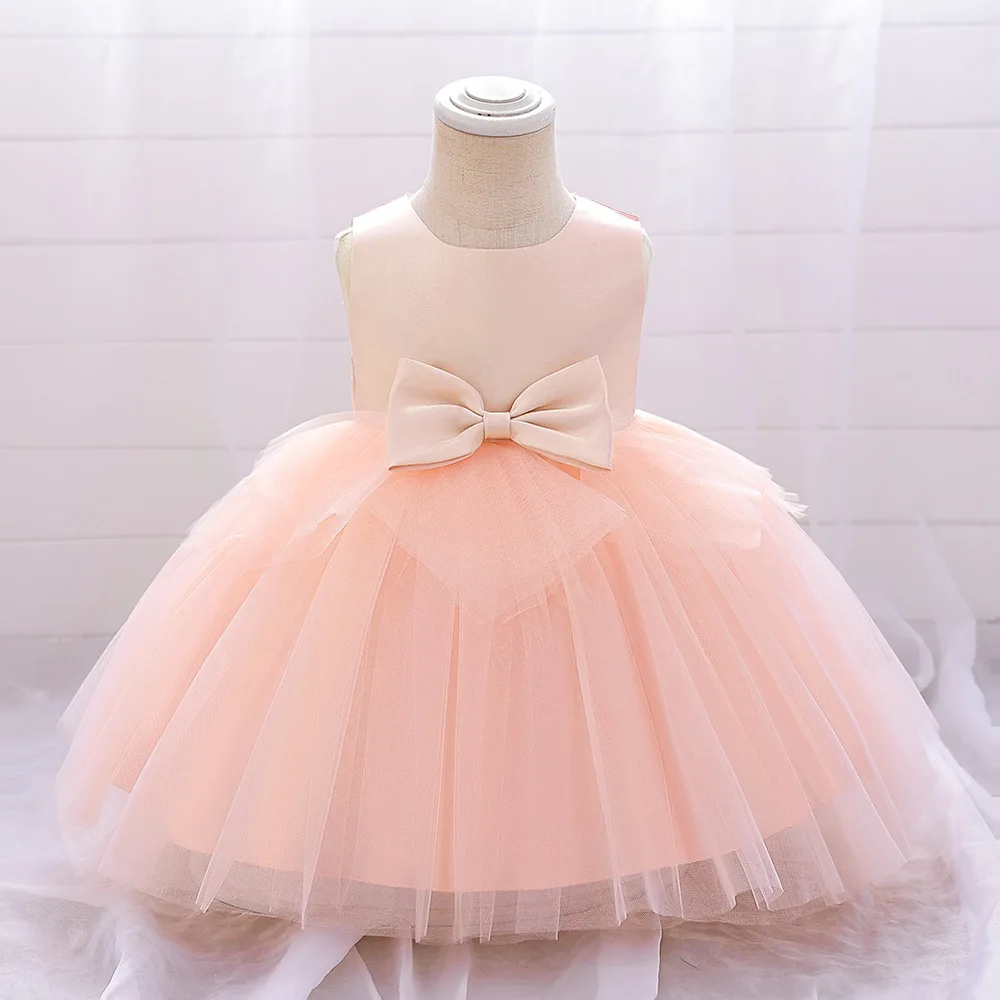 

Baby Girl Dresses Pink 1st Birthday Wedding Princess Party Kids Tulle Tutu Dress for Girls 6-24M Christmas Prom Costume