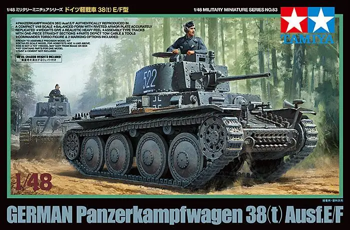 

Tamiya 32583 масштаб 1/48 немецкий PANZERKAMPFWAGEN 38(t) Ausf.E/F модельный комплект