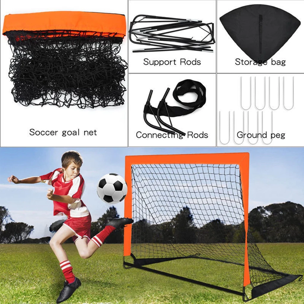 Kids Soccer Goal Set Fun Teamwork Training Primary School Students Football Outdoor Goals Blue