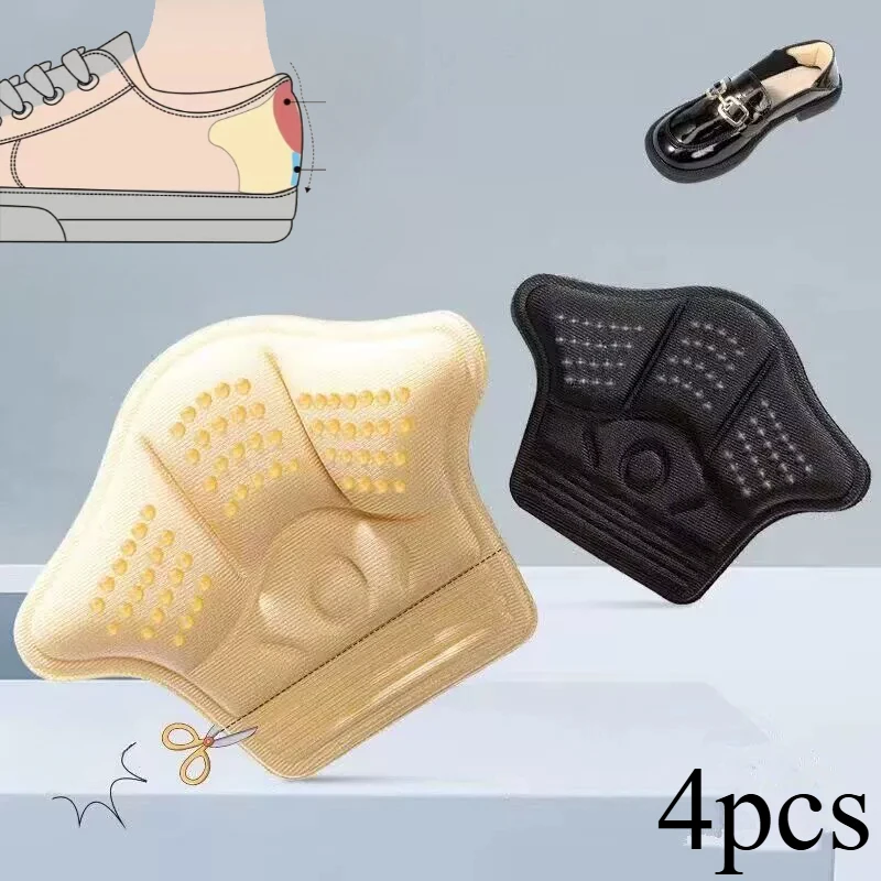 2/4Pcs Heel Stickers Heel Protectors Sneaker Shrinking Insoles Anti-wear Feet Shoe Pads Adjust Size High Cushion Inserts shoe insoles heel patch insole heel protector heel protector pads heel insoles shoe repair stickers heel cushion insole heel cushion protector heel protector patches heel grips