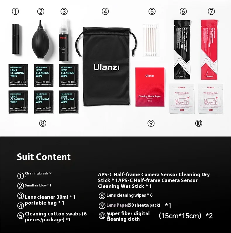Ulanzi CO72 10-in-1 Camera Clean Kit description image 4