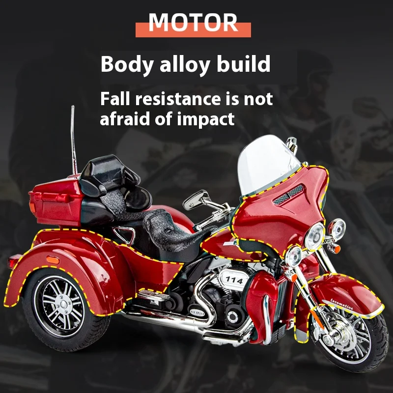 1:9 Harley Davidson TRI GLIDE ULTRA Luxury Tricycle Alloy Diecast